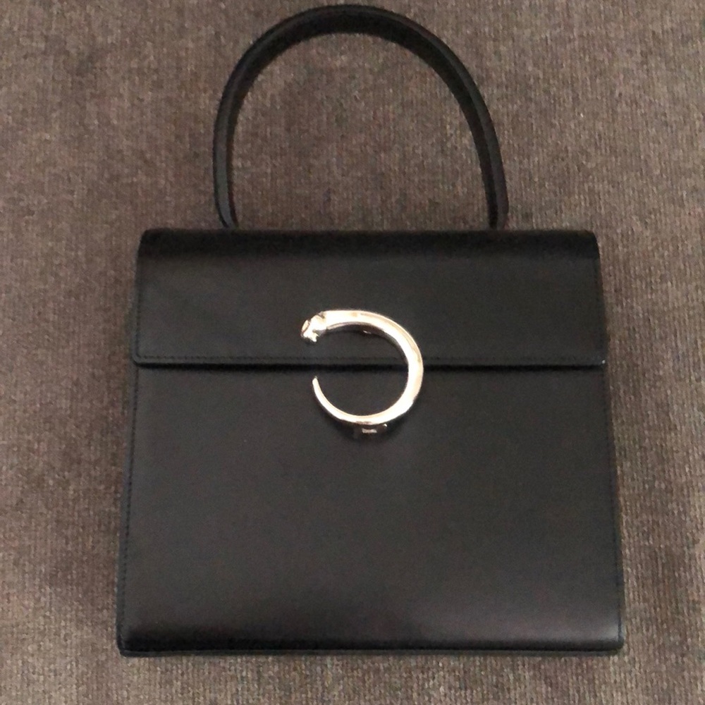 Cartier black and silver pocketbook